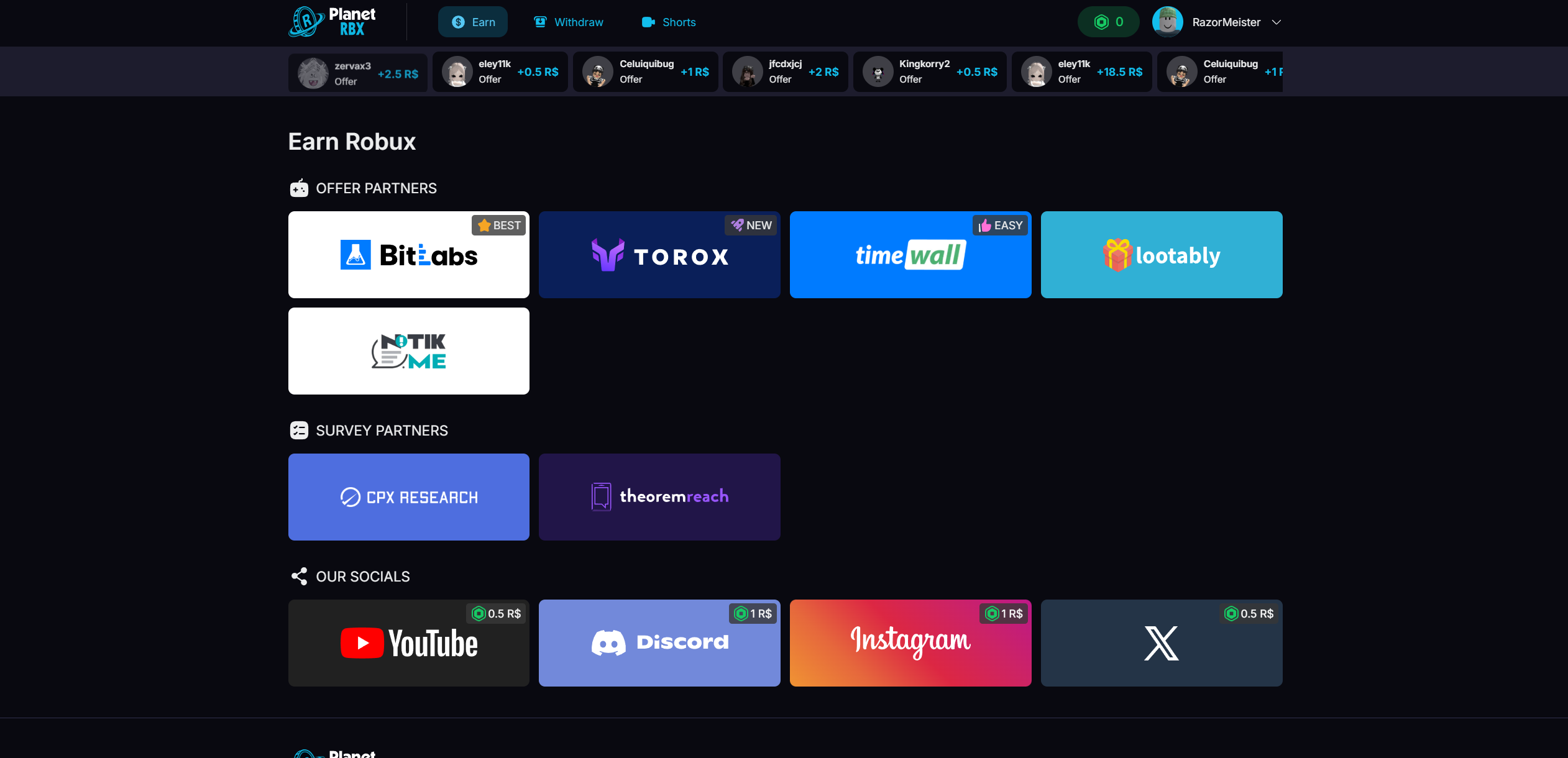 PlanetRbx website screenshot