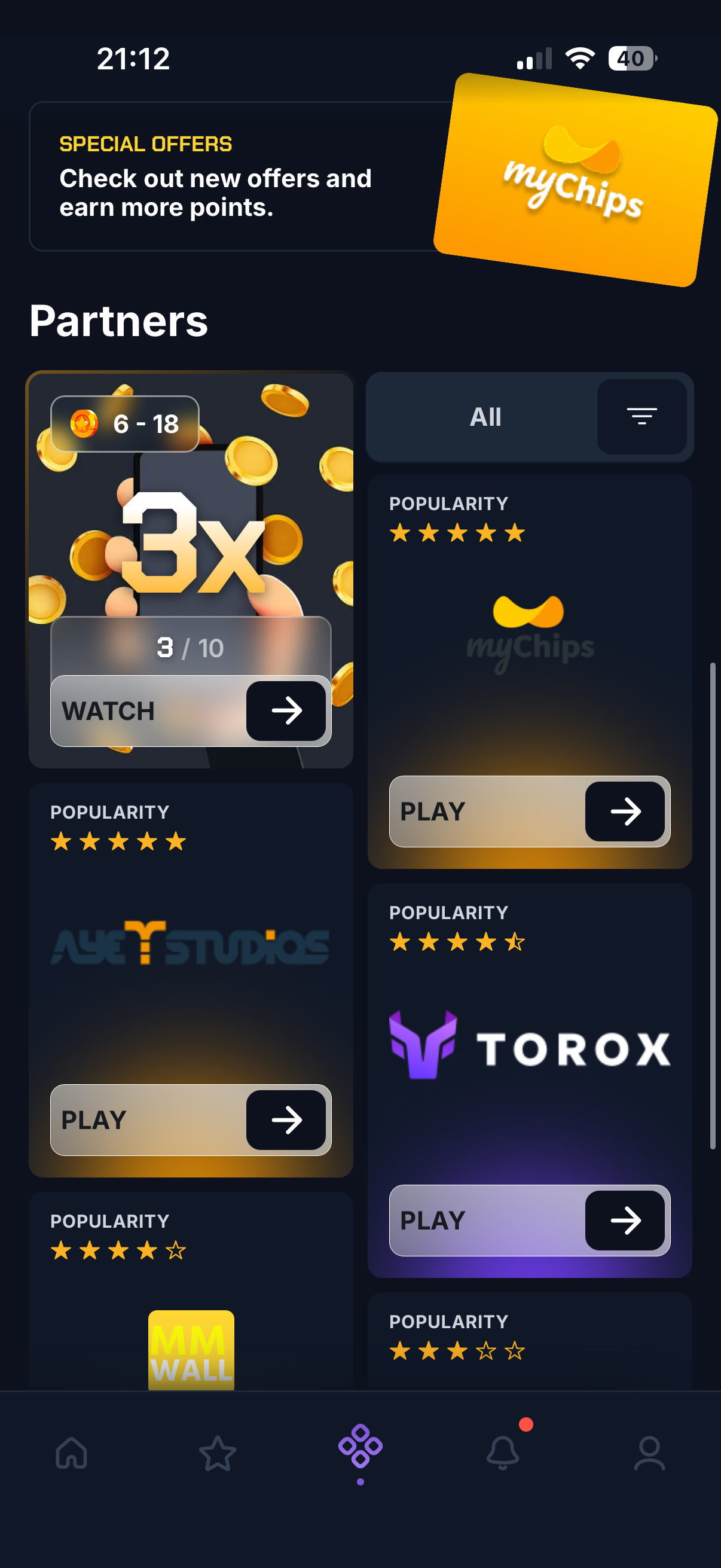 Earn points